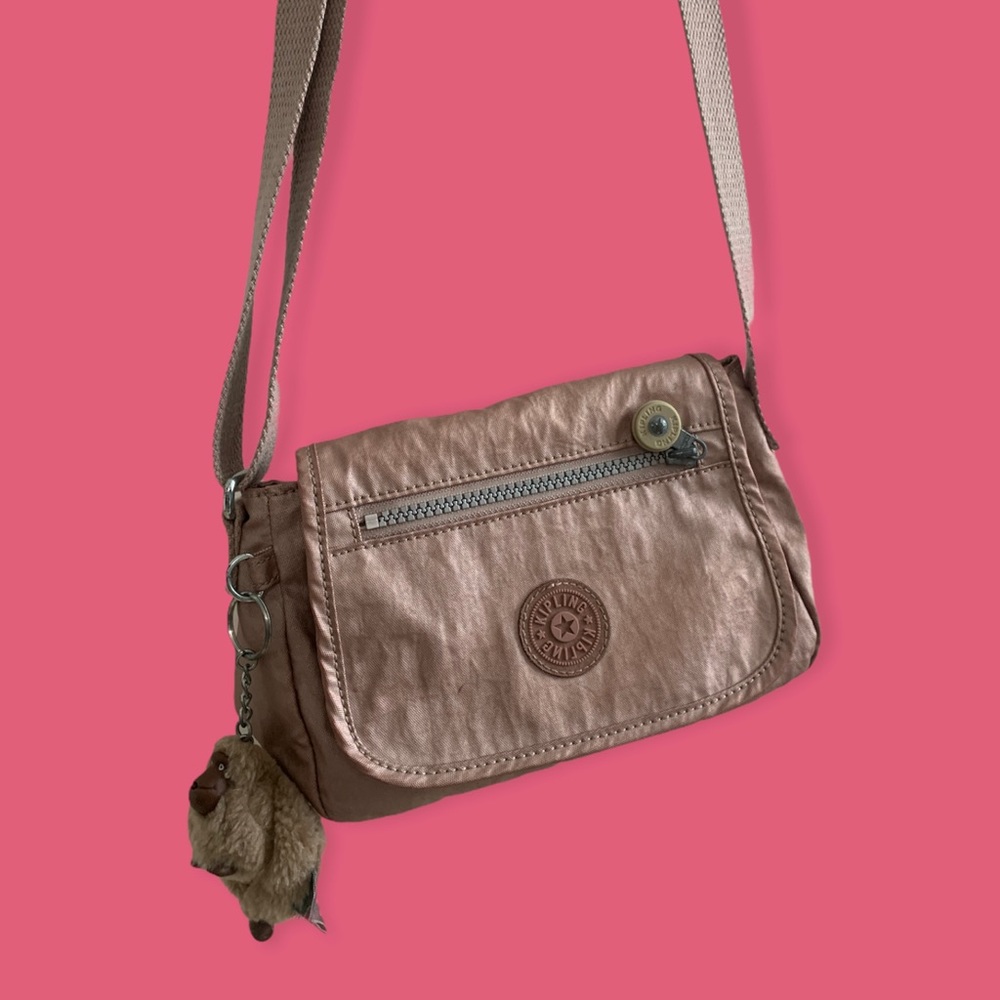 Rose gold kipling bag
